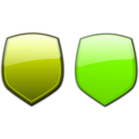 download Glossy Shields 10 clipart image with 90 hue color