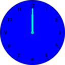 download Clock clipart image with 180 hue color