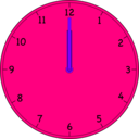 download Clock clipart image with 270 hue color