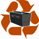 download Recyclage Batterie clipart image with 180 hue color