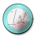 download One Euro Coin clipart image with 135 hue color