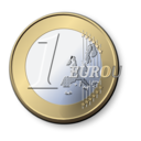 download One Euro Coin clipart image with 0 hue color