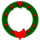 download Holiday Wreath clipart image with 0 hue color