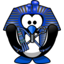 download Tut Ankh Penguin clipart image with 180 hue color