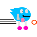 download Sonic clipart image with 315 hue color