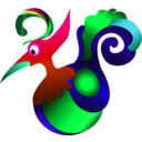 download Decorative Bird clipart image with 135 hue color