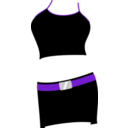 download Top And Skirt clipart image with 270 hue color
