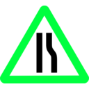 download Roadsign Narrows clipart image with 135 hue color