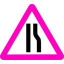 download Roadsign Narrows clipart image with 315 hue color