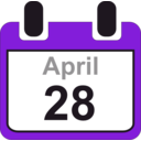 download Calendar clipart image with 270 hue color