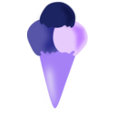 download Vanilla Ice Cream clipart image with 225 hue color