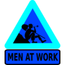 download Men At Work clipart image with 180 hue color