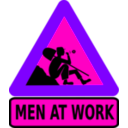 download Men At Work clipart image with 270 hue color