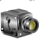 download Camera clipart image with 180 hue color
