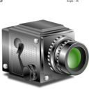 download Camera clipart image with 225 hue color