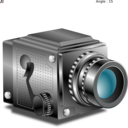 download Camera clipart image with 315 hue color