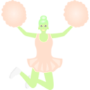 download Jumping Cheerleader clipart image with 45 hue color