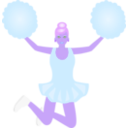 download Jumping Cheerleader clipart image with 225 hue color