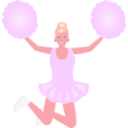 download Jumping Cheerleader clipart image with 315 hue color