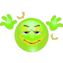 download Zombie Smiley Emoticon clipart image with 45 hue color