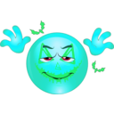 download Zombie Smiley Emoticon clipart image with 135 hue color