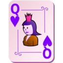 download Ornamental Deck Queen Of Hearts clipart image with 270 hue color