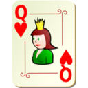 download Ornamental Deck Queen Of Hearts clipart image with 0 hue color