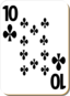 White Deck 10 Of Clubs