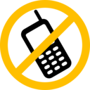 download No Cell Phones Allowed clipart image with 45 hue color