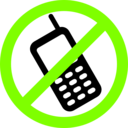 download No Cell Phones Allowed clipart image with 90 hue color