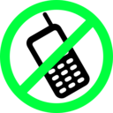 download No Cell Phones Allowed clipart image with 135 hue color