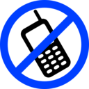 download No Cell Phones Allowed clipart image with 225 hue color