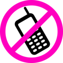 download No Cell Phones Allowed clipart image with 315 hue color