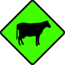download Caution Cows Crossing clipart image with 45 hue color