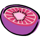 download Half A Kiwi clipart image with 270 hue color