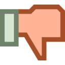 download Thumb Down Dislike clipart image with 0 hue color