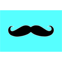 download Mustache clipart image with 180 hue color