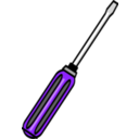 download Simple Screwdriver clipart image with 225 hue color