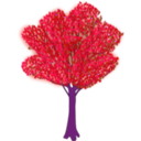 download Tree In Summer clipart image with 270 hue color