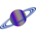 download Planet With Rings clipart image with 225 hue color