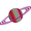download Planet With Rings clipart image with 315 hue color