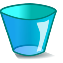 download Trashcan Empty clipart image with 135 hue color