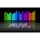 download Music Equalizer 5 clipart image with 180 hue color