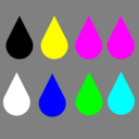 download Waterdrops clipart image with 180 hue color