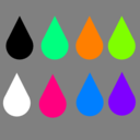 download Waterdrops clipart image with 270 hue color