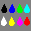 download Waterdrops clipart image with 0 hue color