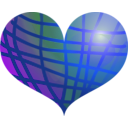 download Red Heart clipart image with 225 hue color