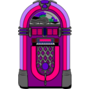 download Fifties Jukebox clipart image with 270 hue color