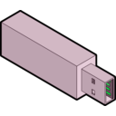 download Isometric Usb Stick clipart image with 90 hue color