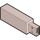 download Isometric Usb Stick clipart image with 135 hue color
